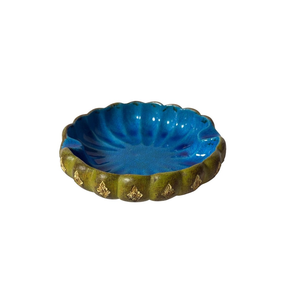 BITOSSI Vintage Thai Silk Ashtray Bowl Aldo Londi Italy KBNY MCM 1553/286